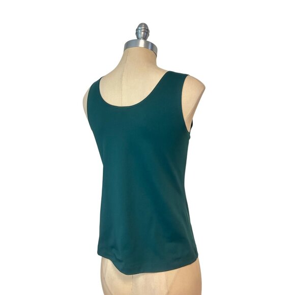 Chicos Green Tank Top Size 0 Small Stretchy Sleeveless Scoop Neck Casual - Picture 3 of 4